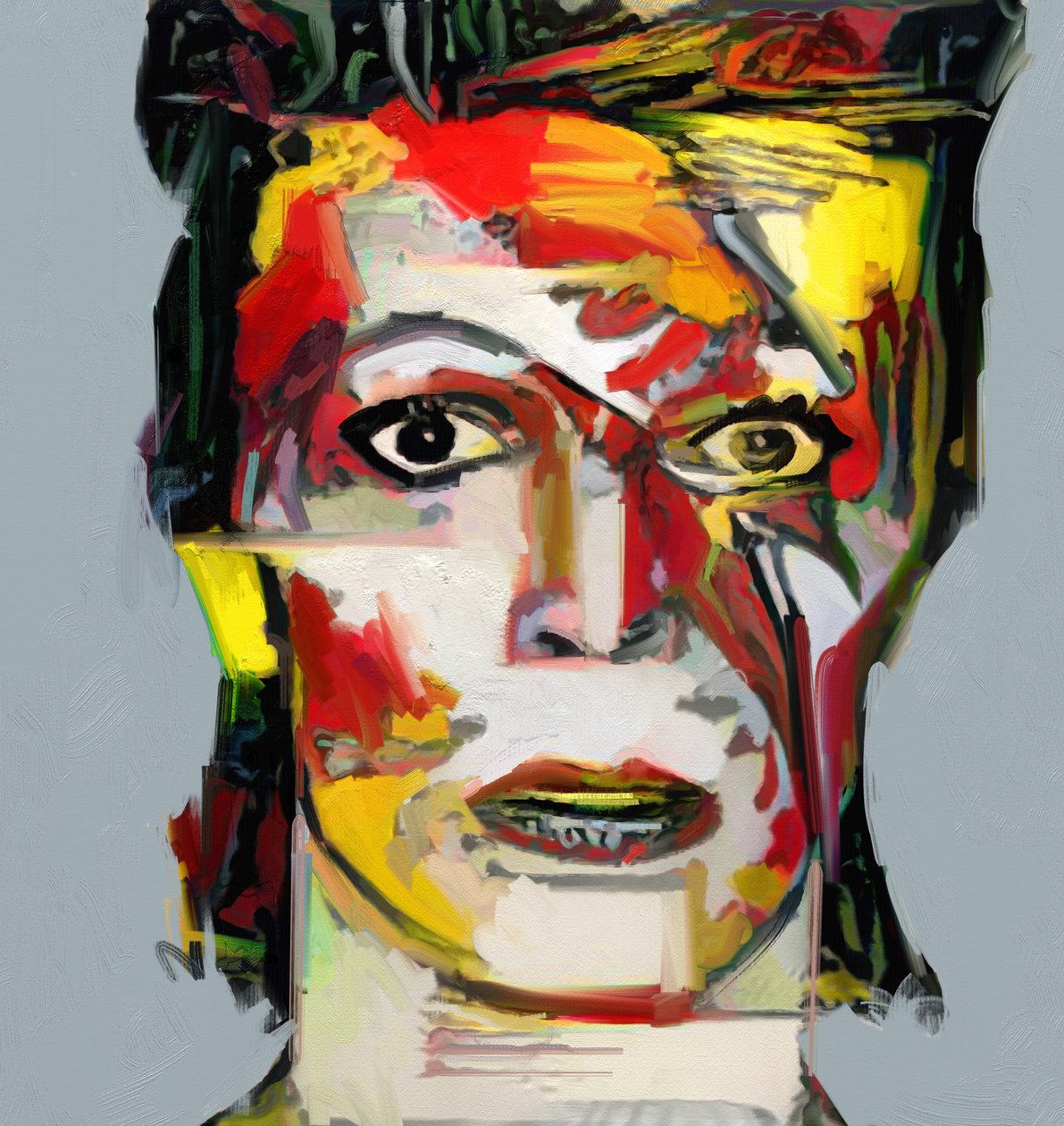 Picasso gjenskapt – David Bowie 2 (maleri) av Mark Gordon