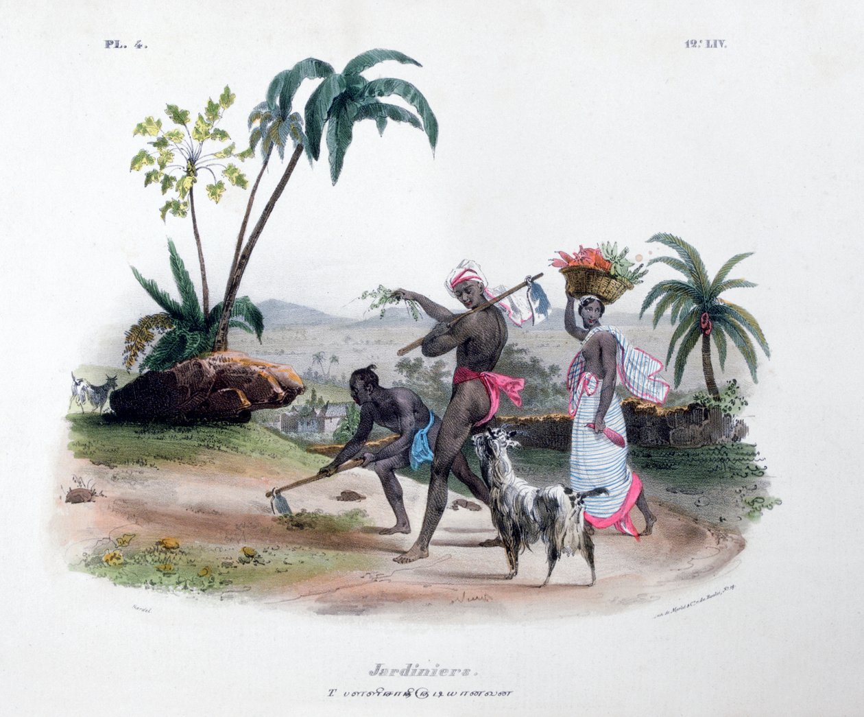 Gartnere, 1828 av Marlet et Cie