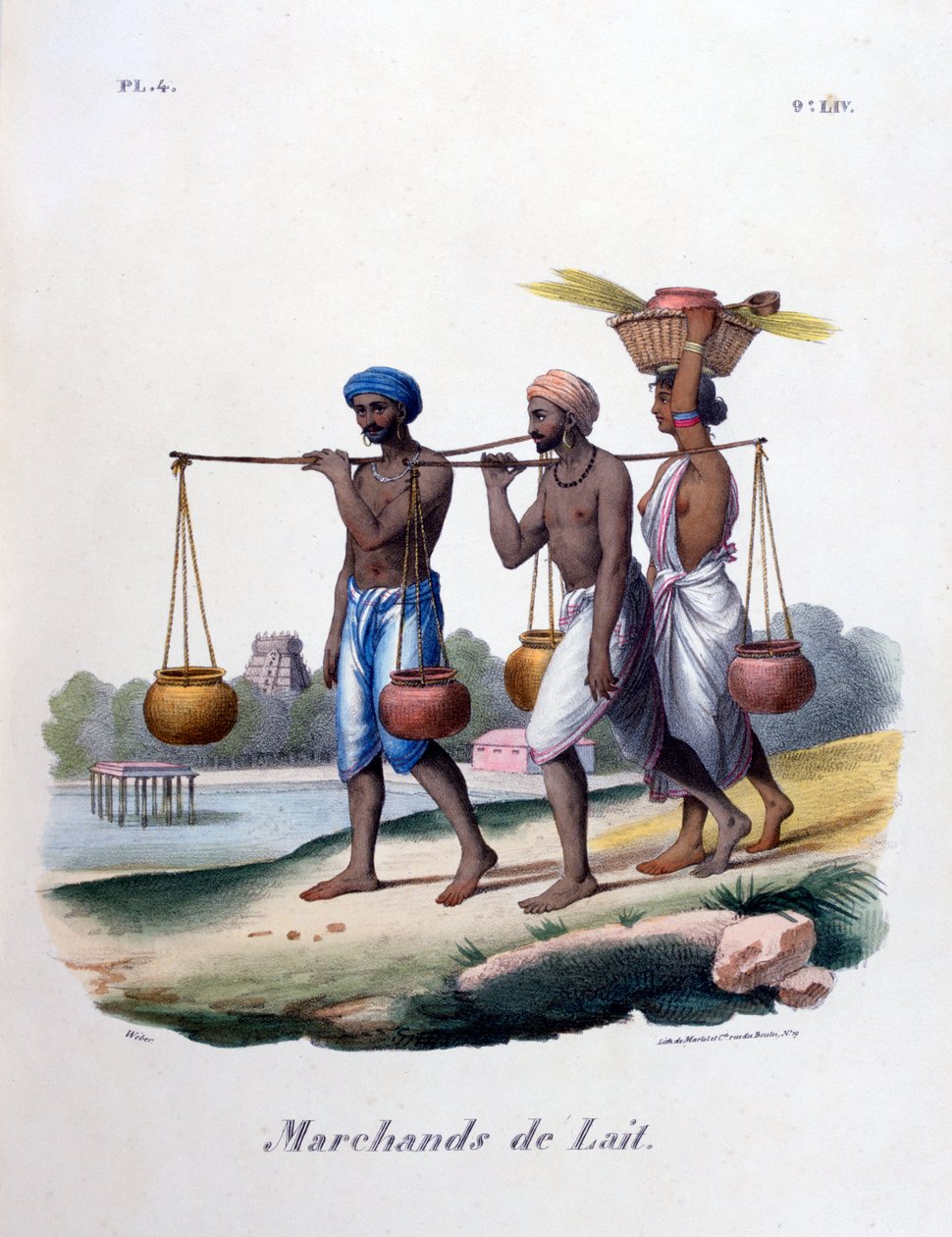 Melkehandlere, 1828 av Marlet et Cie
