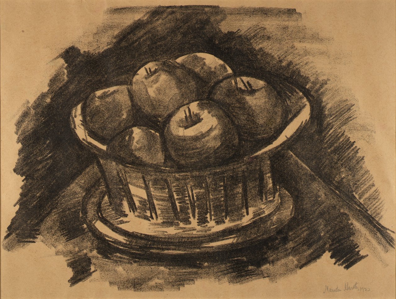 Äpfel im Korb av Marsden Hartley