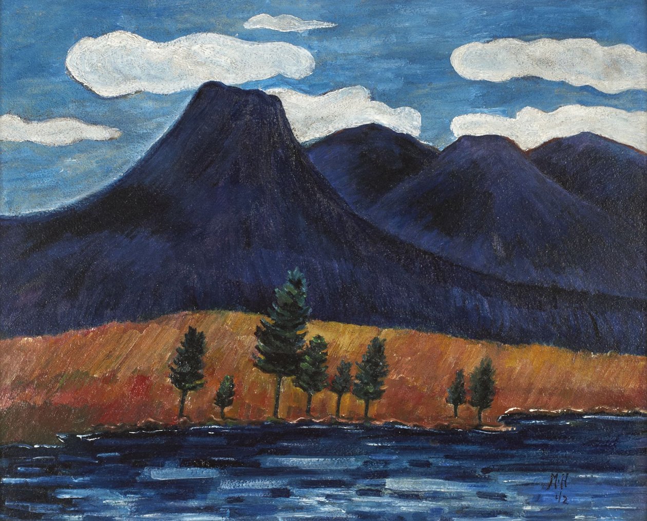 Blått landskap av Marsden Hartley