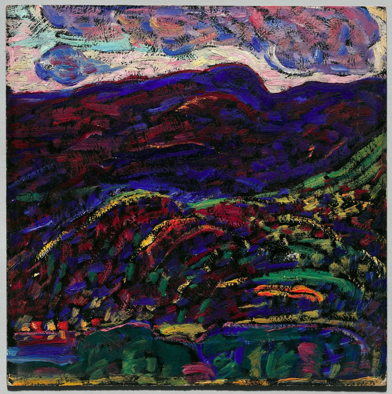 Kezar Lake, høstaften, ca. 1910 (olje på papp) av Marsden Hartley