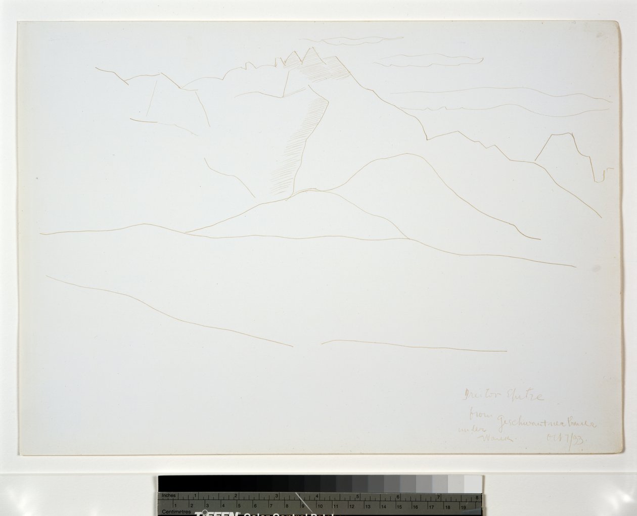 Fjelllandskap med skyer av Marsden Hartley