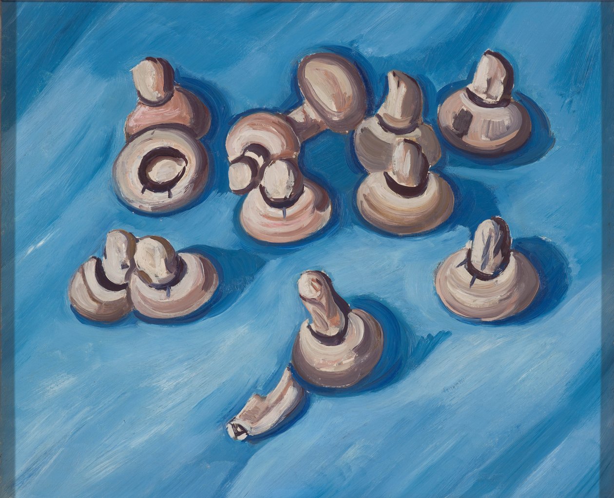 Sopp på blå bakgrunn av Marsden Hartley