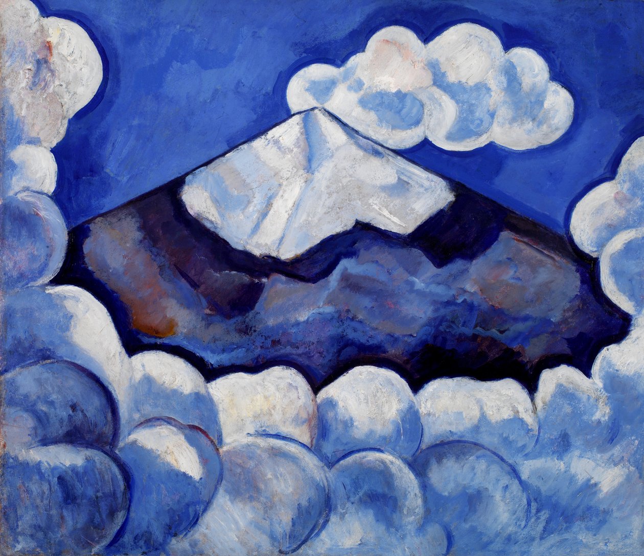 Popocatépetl, livlig morgen - Mexico av Marsden Hartley