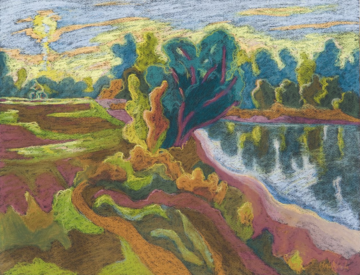 Idyll, 2008 (pastell på papir) av Marta Martonfi Benke