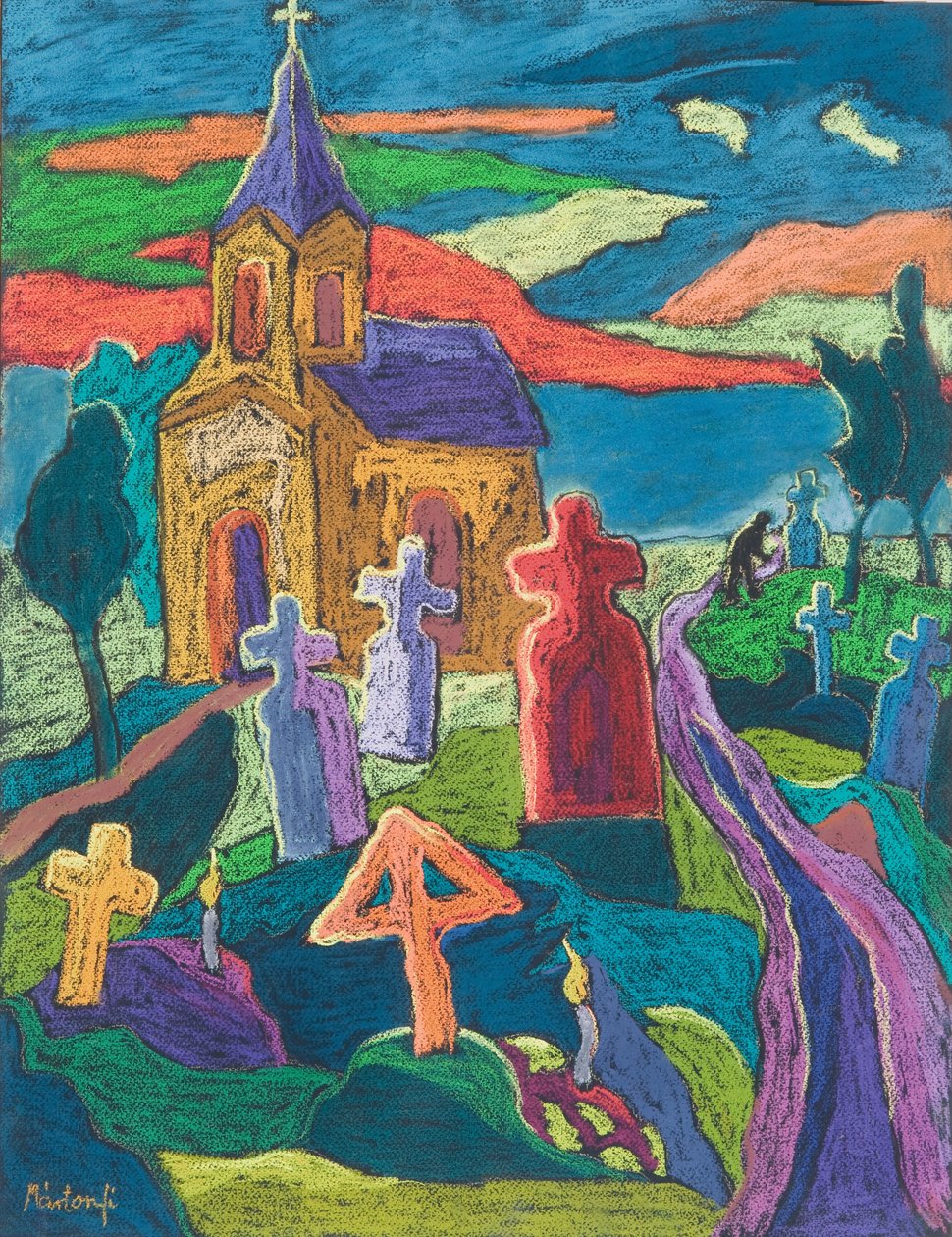 Day of the Dead, 2006 (pastell på papir) av Marta Martonfi Benke