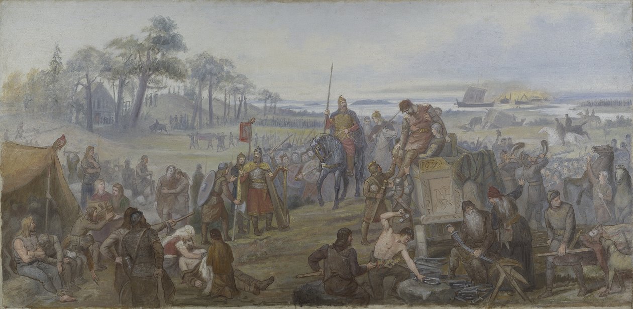 Etter slaget ved Fyrisvall, ca. 1890 av Mårten Eskil Winge