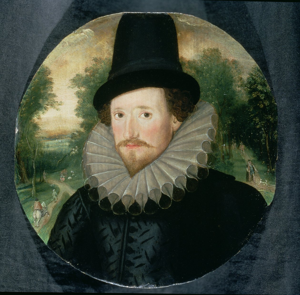 Portrett av en mann i hatt av Marten Valckenborch  the van Elder