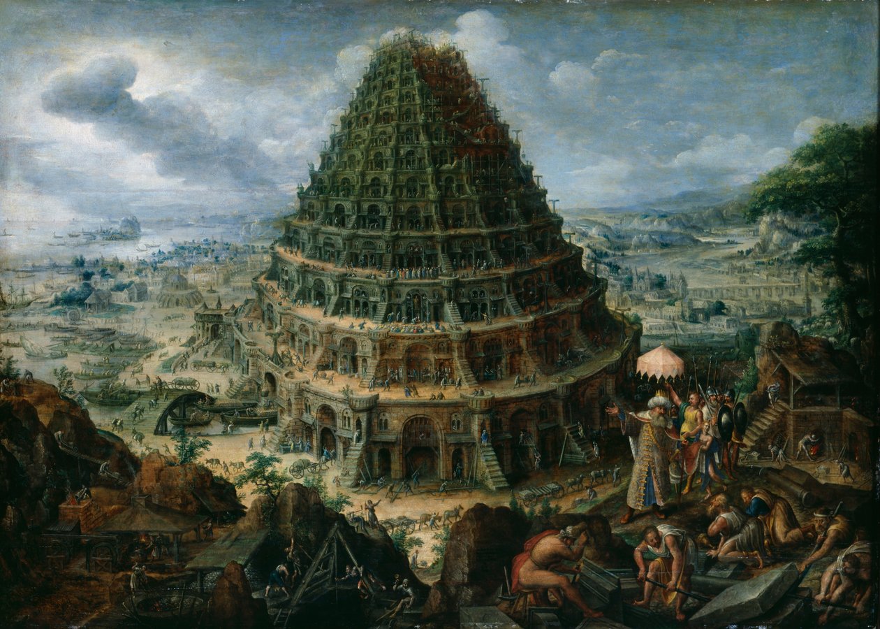 Babelstårnet, 1595 av Marten Valckenborch  the van Elder