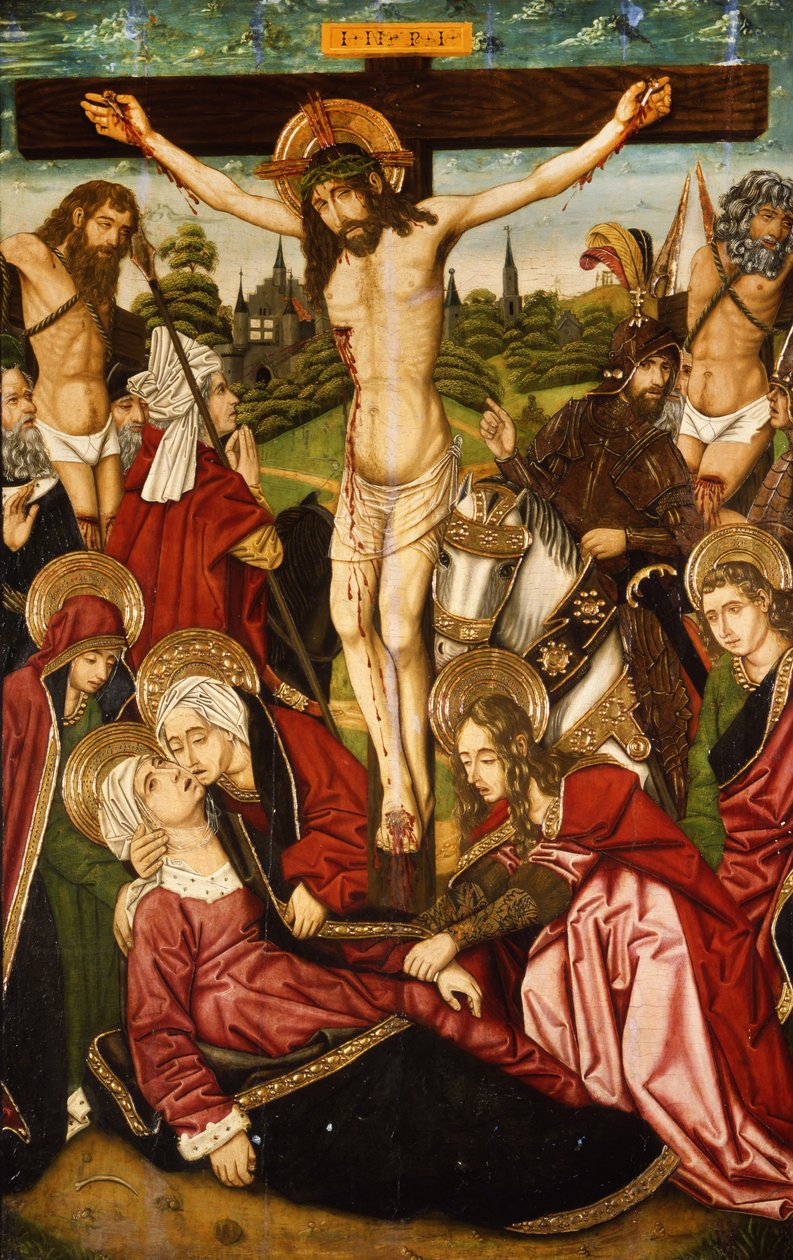 Korsfestelsen, ca. 1480-90 av Martín Bernat