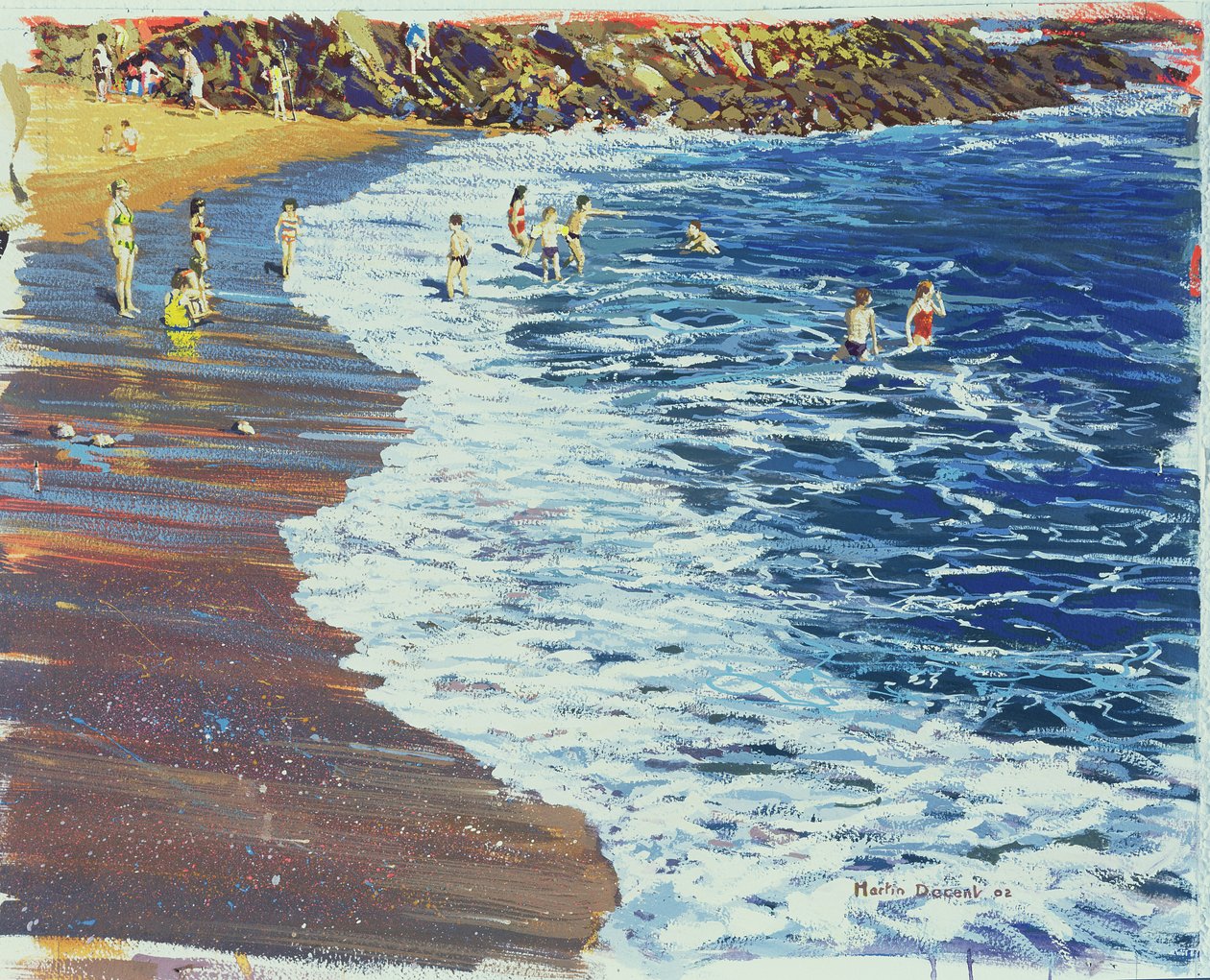 Breakers, 2002 (wc og gouache på papir) av Martin Decent