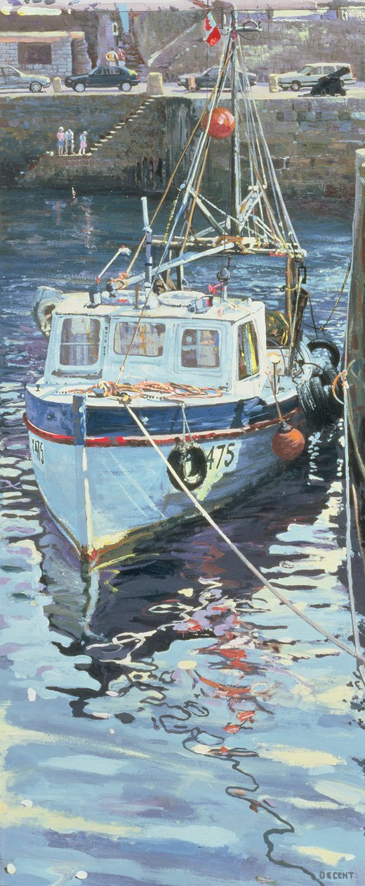 Lekebåten, 1996 (gouache) av Martin Decent