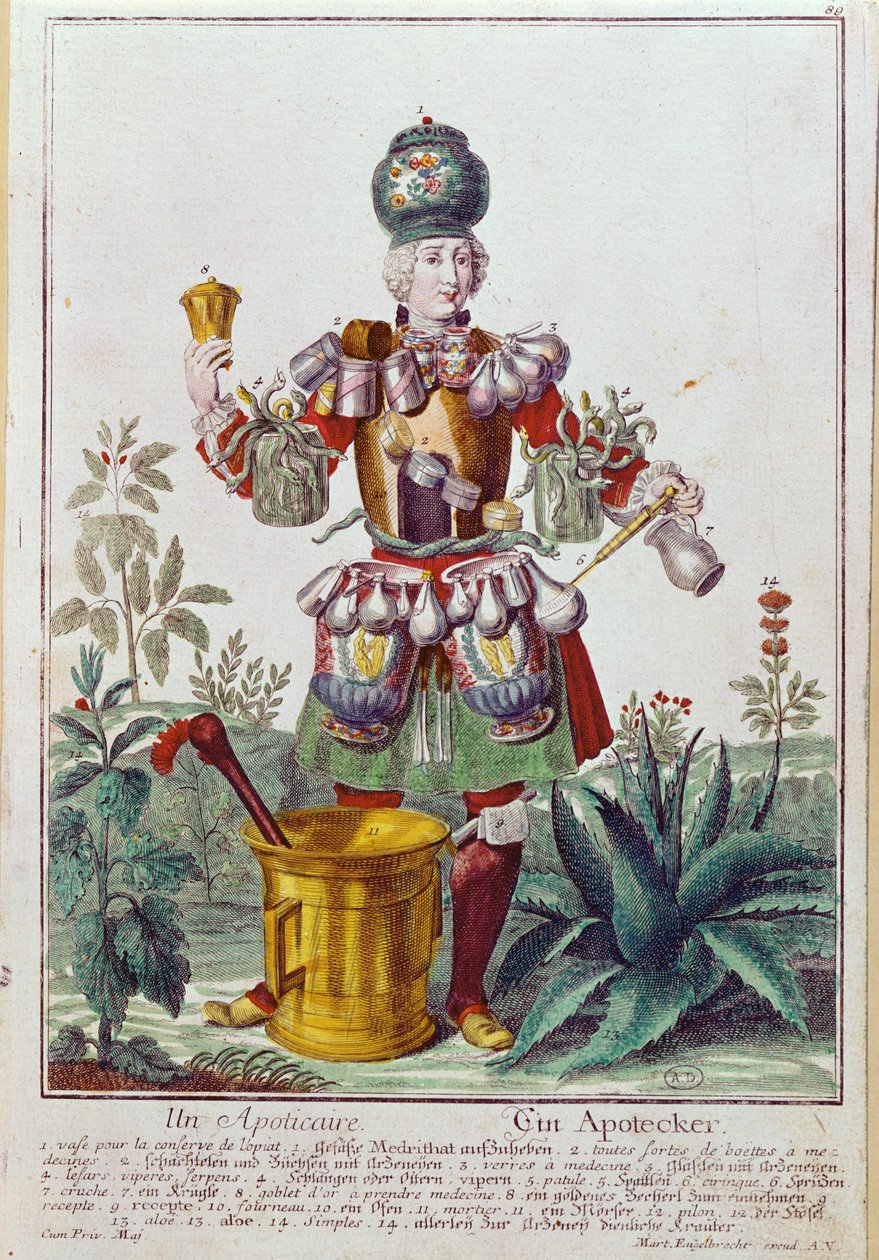 Apotekeren, ca. 1735 av Martin Engelbrecht