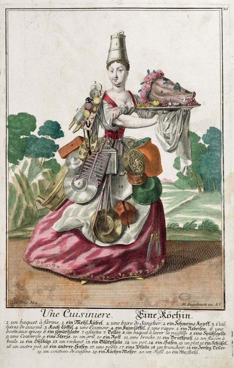 Kokken, ca. 1735 av Martin Engelbrecht
