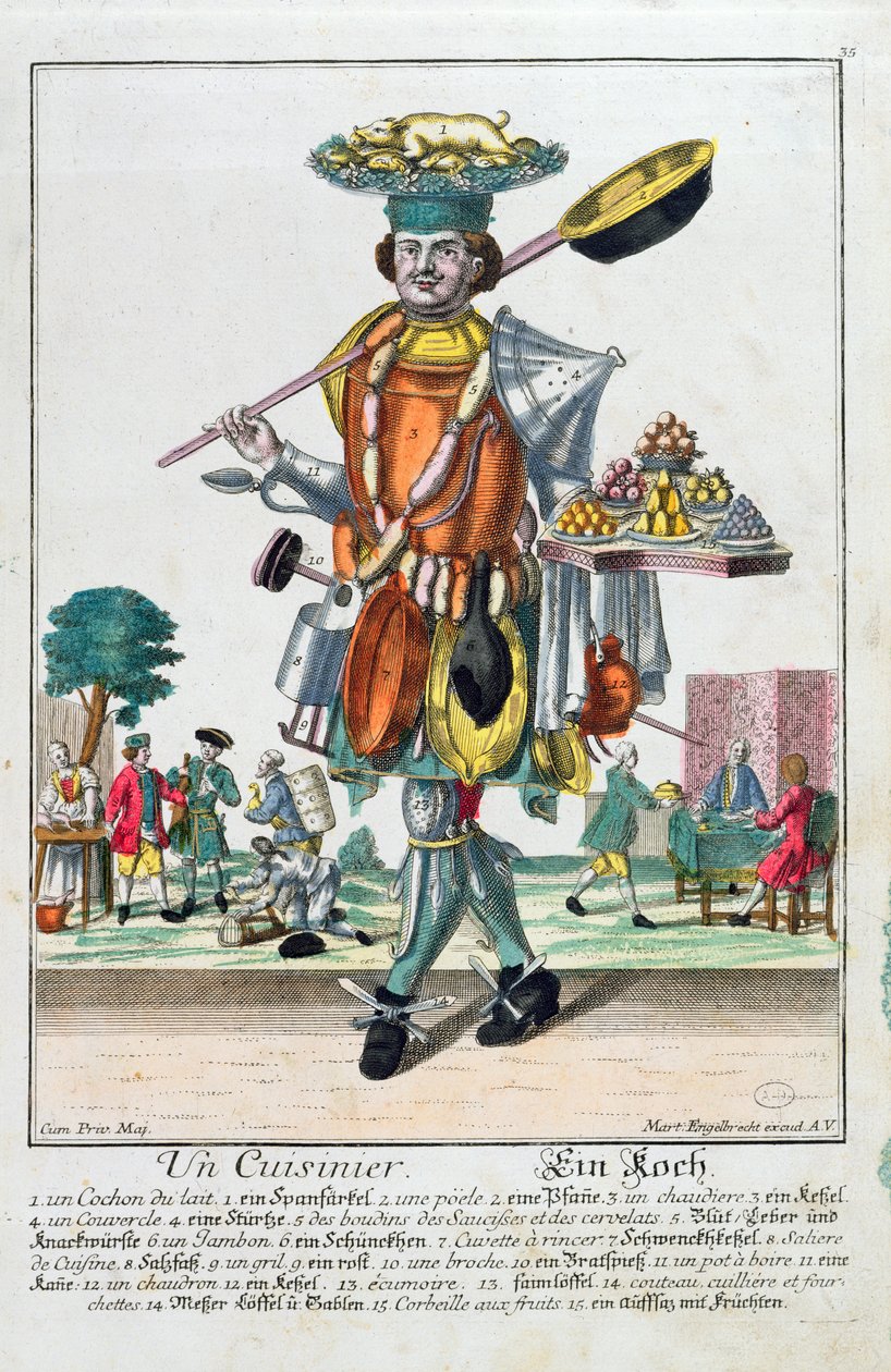 Kokken, ca. 1735 av Martin Engelbrecht