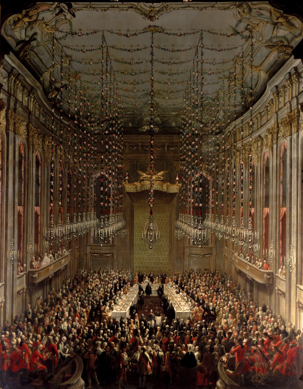 Bankett i Redoutensaal, Wien, 1760 av Martin II Mytens or Meytens