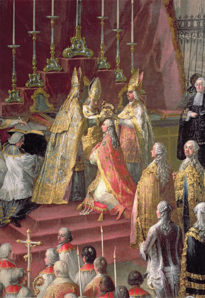 Kroningen av Joseph II (1741–90) som keiser av Tyskland i Frankfurt-katedralen, 1764 (detalj av 67402) av Martin II Mytens or Meytens