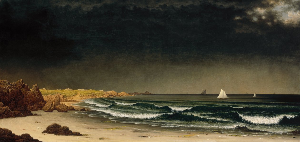 Nærmer seg Storm- Beach nær Newport av Martin Johnson Heade