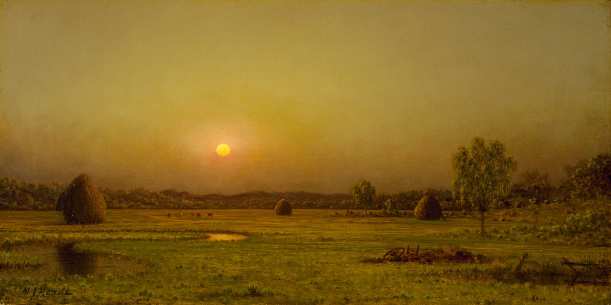 Marsh Sunset, Newburyport, Massachusetts, ca. 1876-1882 av Martin Johnson Heade