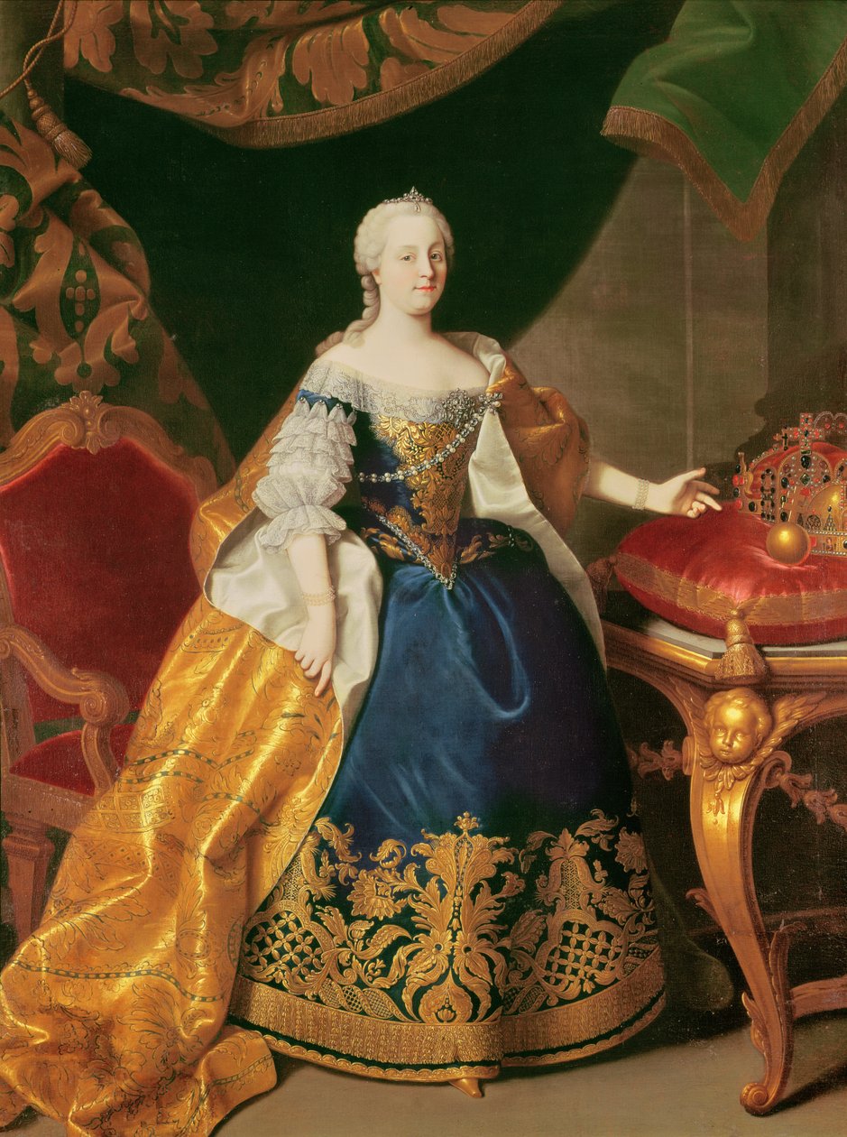 Portrett av keiserinne Maria Theresia av Østerrike (1717-80) av Martin II Mytens or Meytens