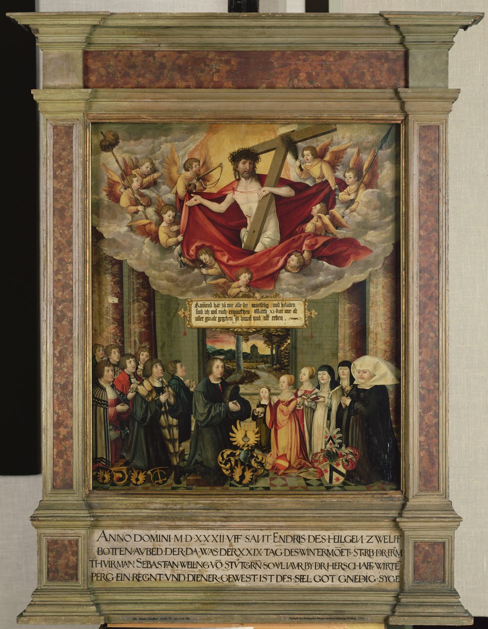 Panel fra graven til Sebastian Welling, Stuttgart burgermeister, 1535 av Martin Schaffner
