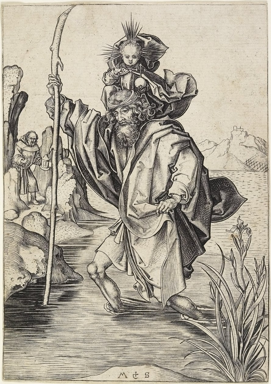 Saint Christopher, ca. 1475-1480 av Martin Schongauer