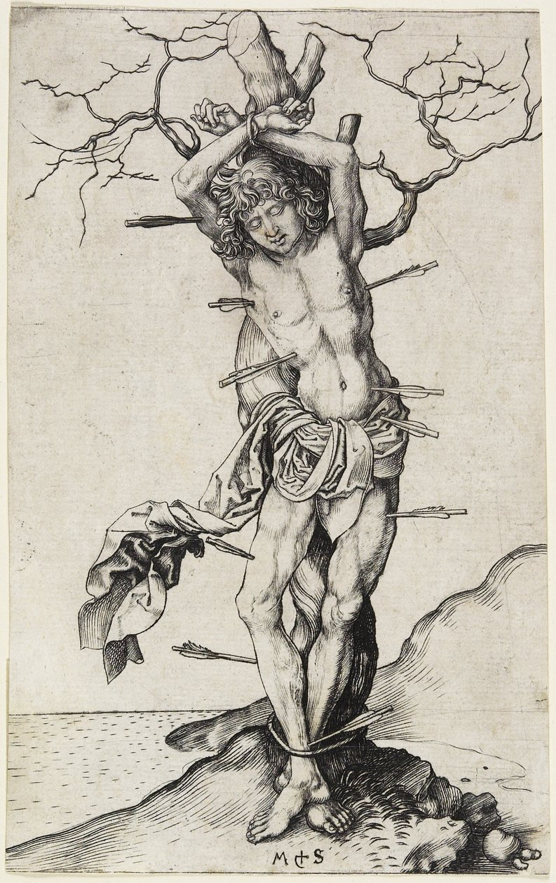 Saint Sebastian, ca. 1480-1490 av Martin Schongauer