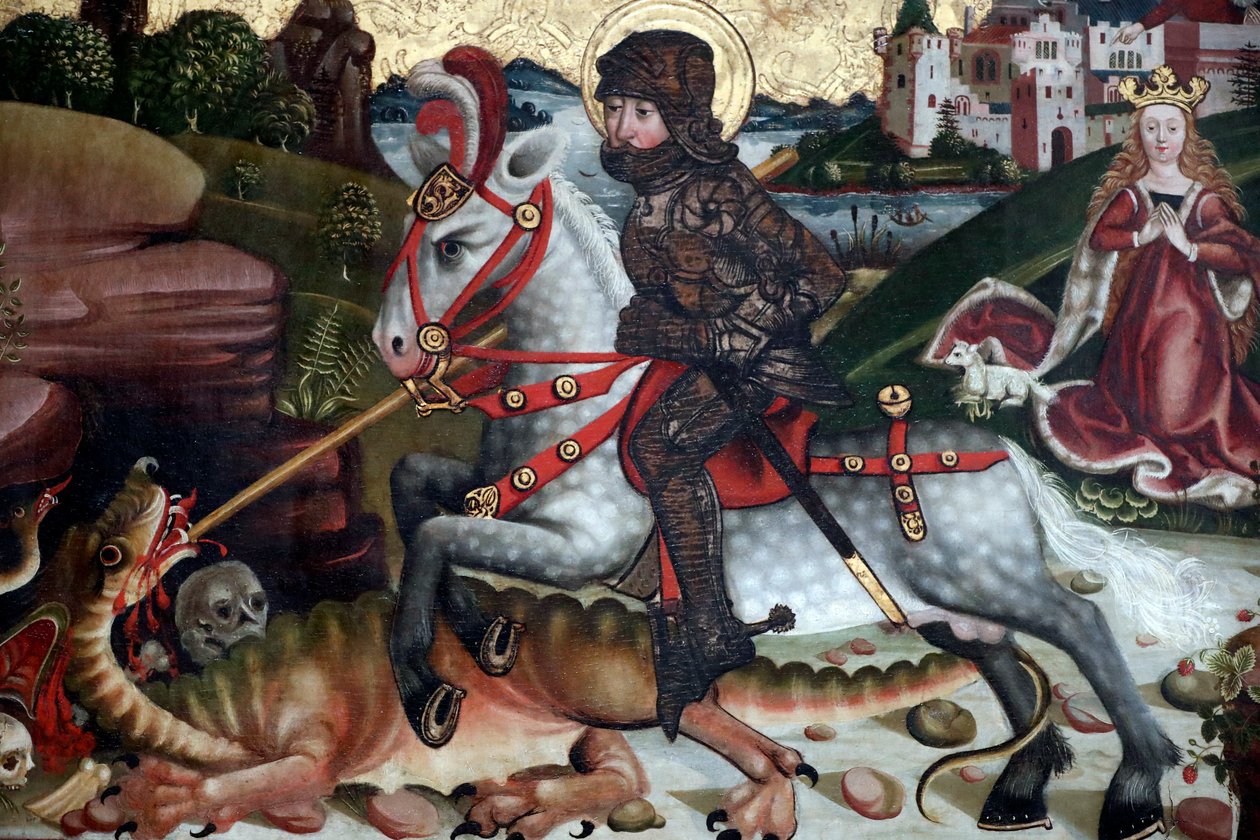 St George dreper dragen av Martin Schongauer