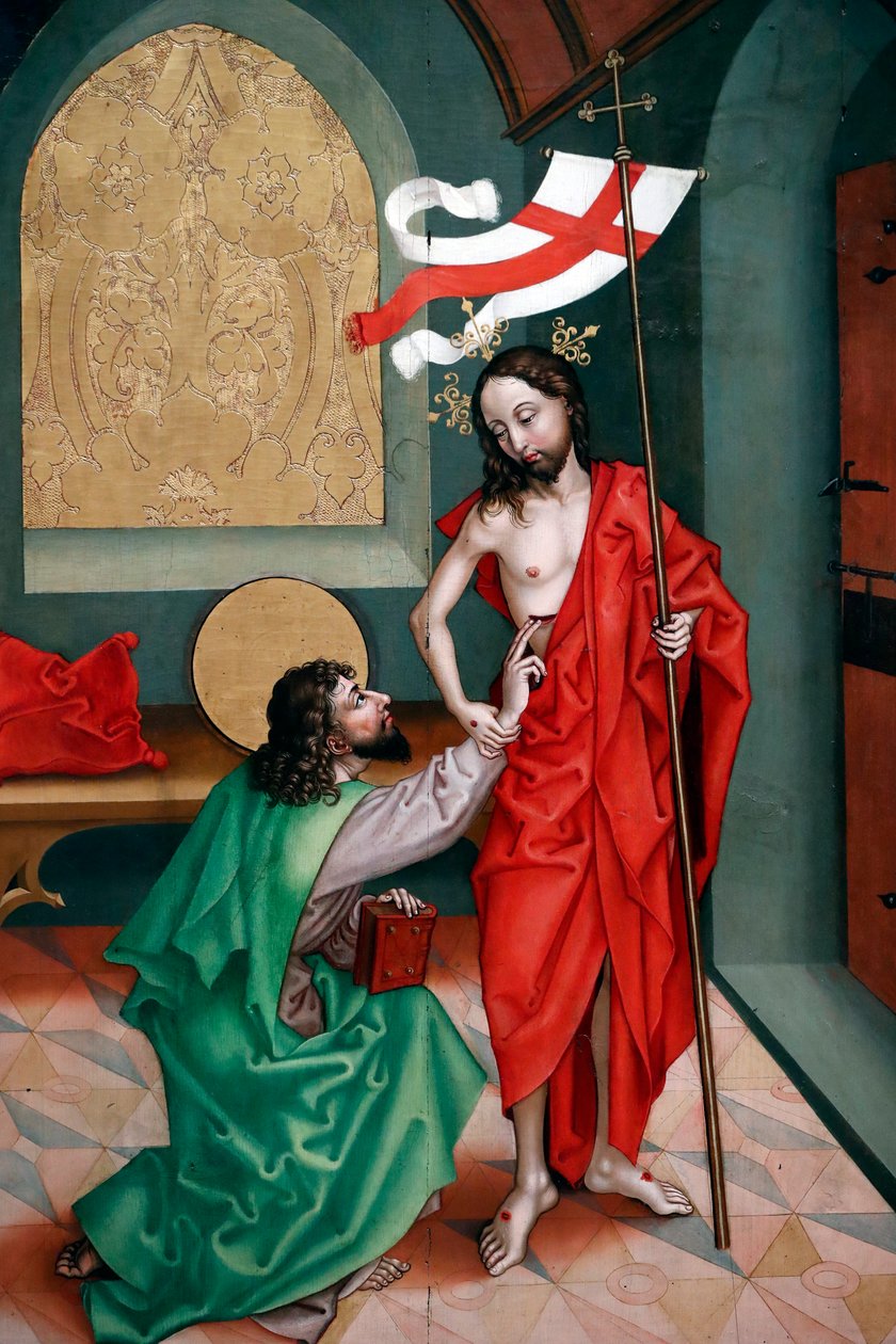 Den vantro til Saint Thomas av Martin Schongauer