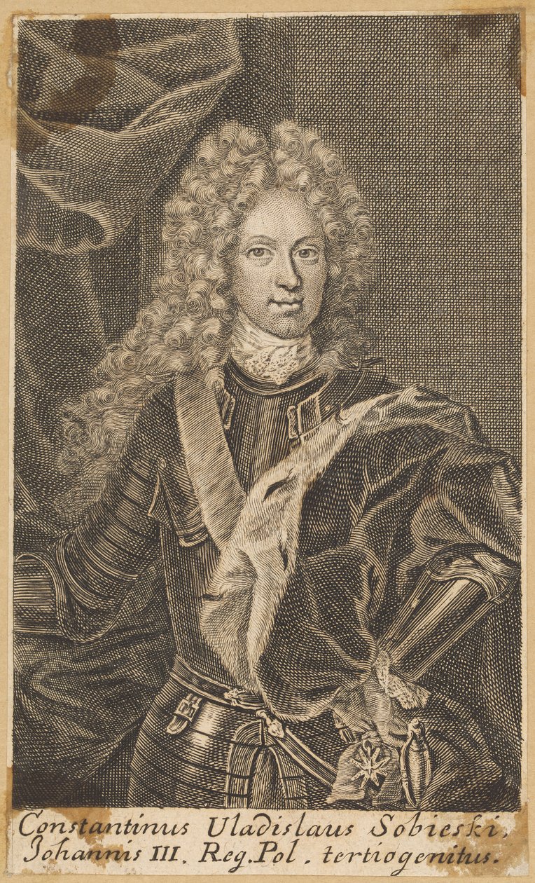 Constantinus Vladislaus Sobieski, tredje sønn av Johann III, Polens konge [Konstanty Władysław Sobieski] av Martin Bernigeroth