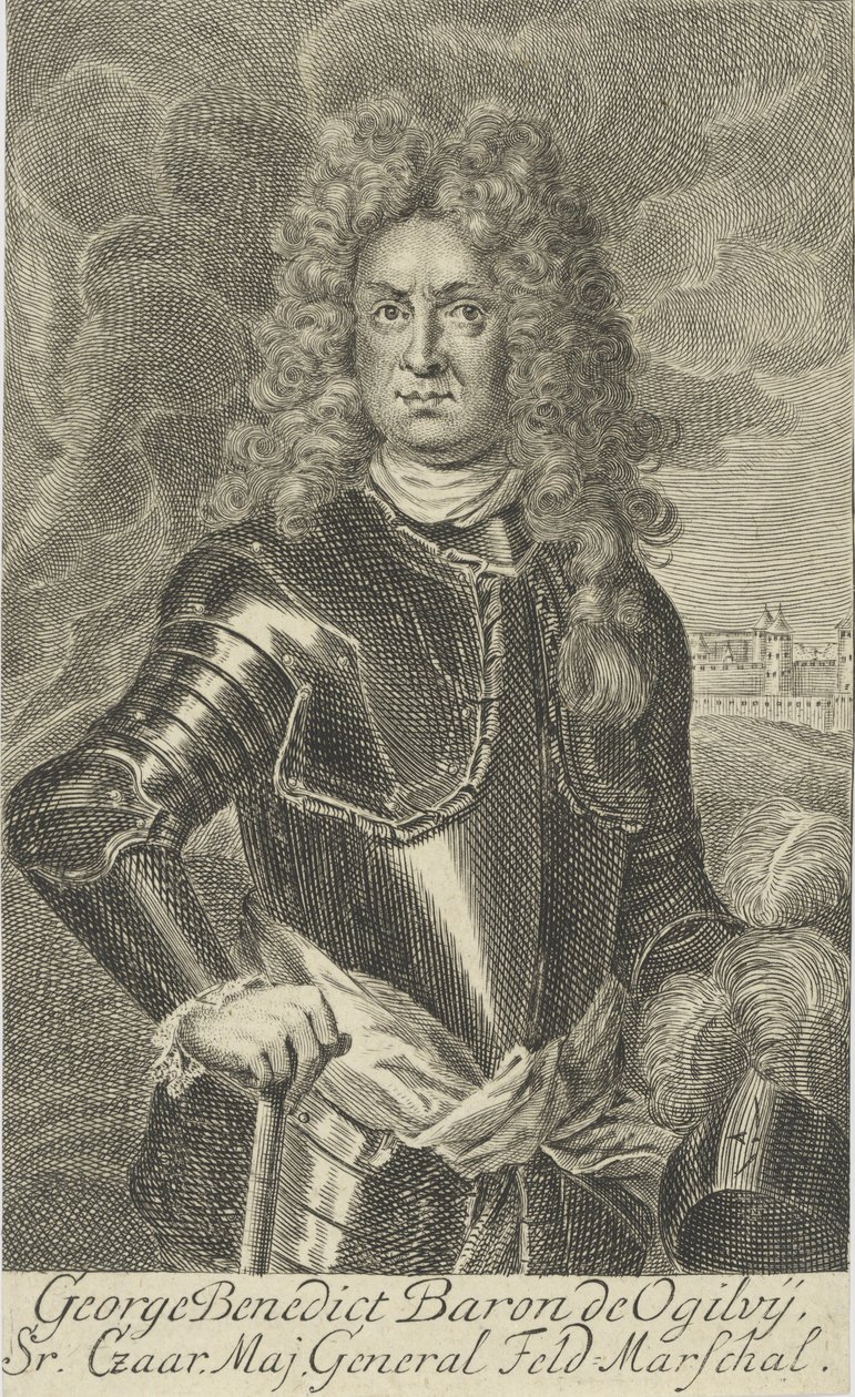 Georg Benedikt Freiherr von Ogilvy, baron Ogilvy de Muirtown 1651-1710, 1705. av Martin Bernigeroth