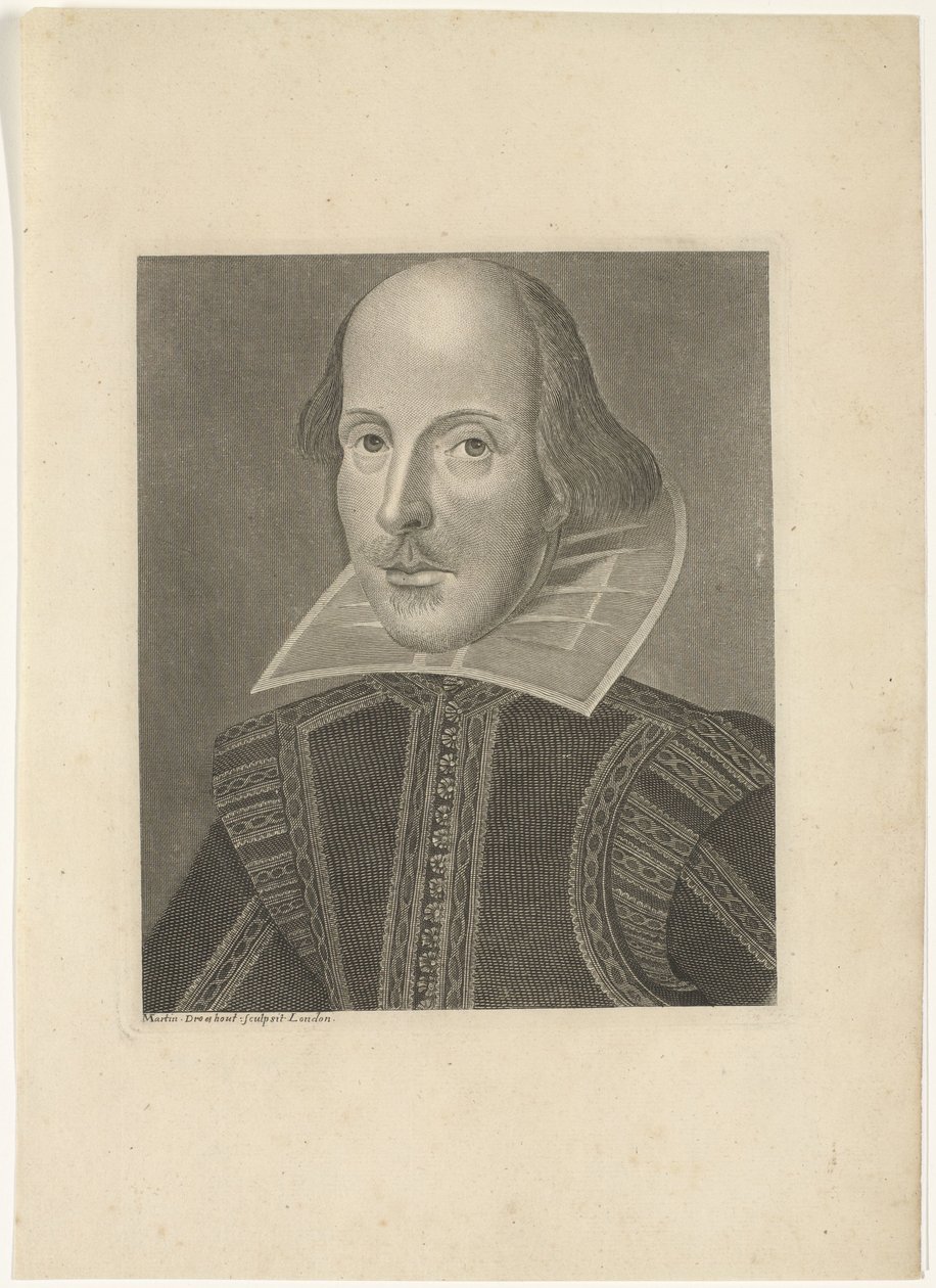 Portrett av William Shakespeare av Martin Droeshout (II)