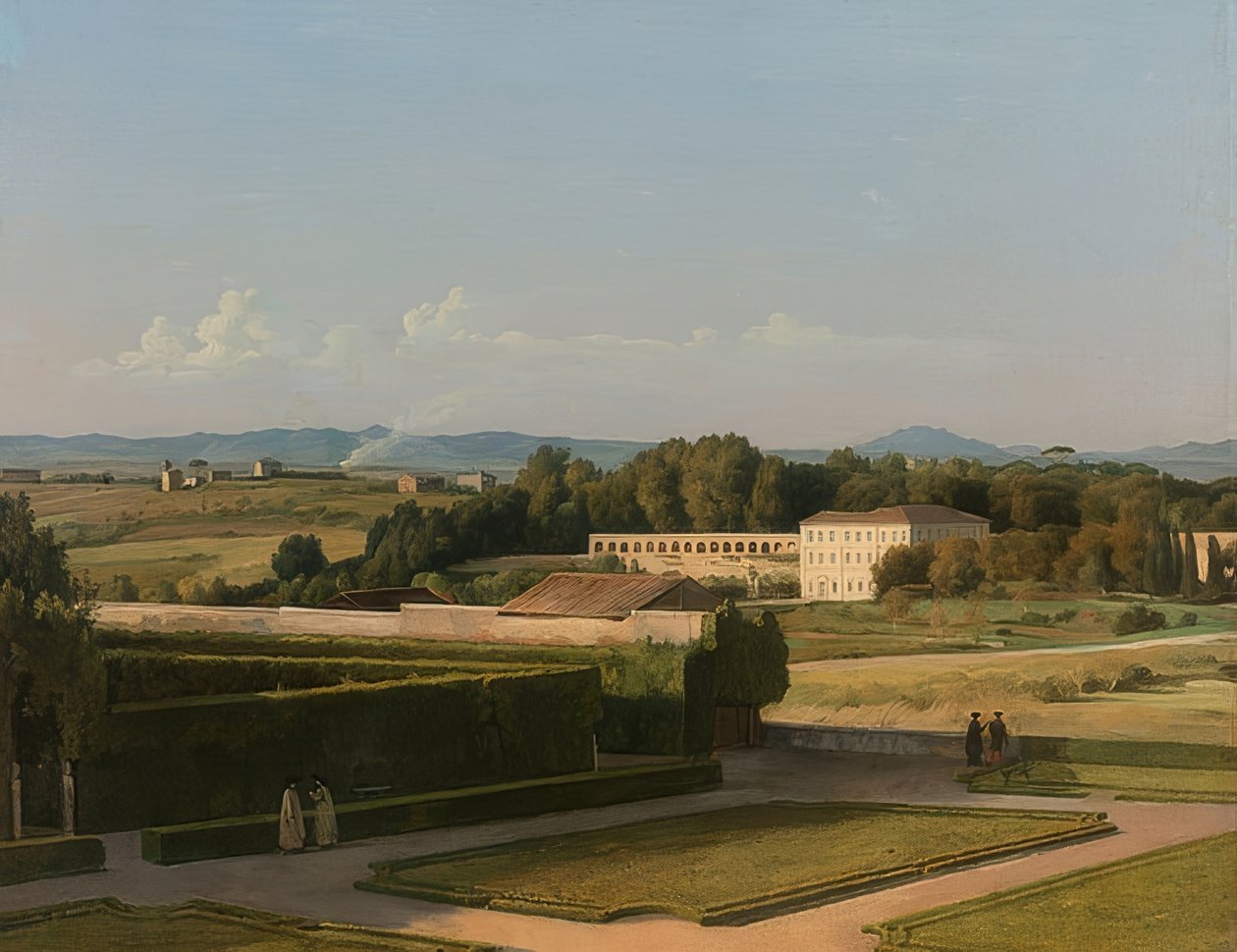 Utsikt over hagen til Villa Medici. 1811-16 av Martin Drölling