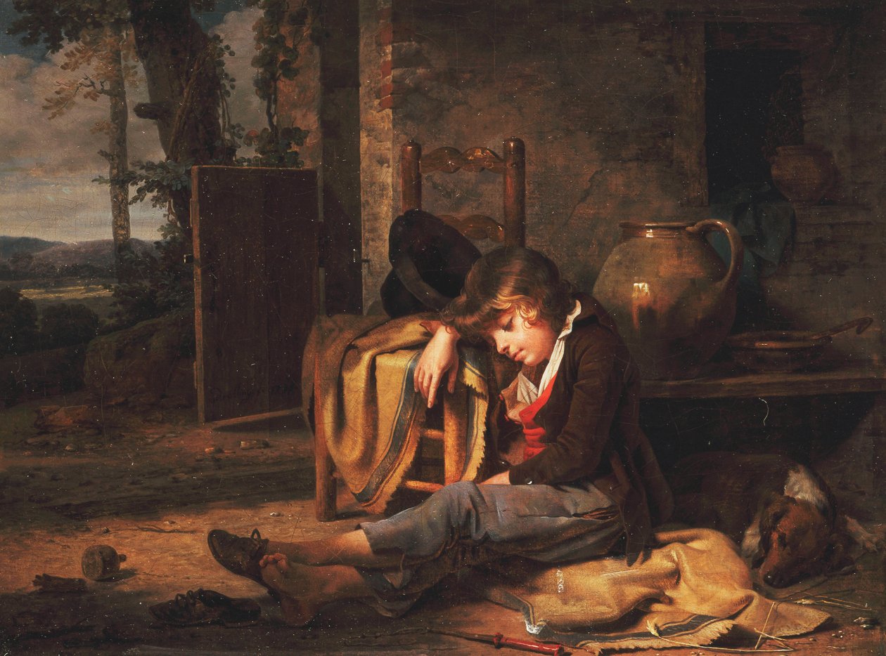 Den lille sovende; Den lille sovende, 1795 av Martin Drölling