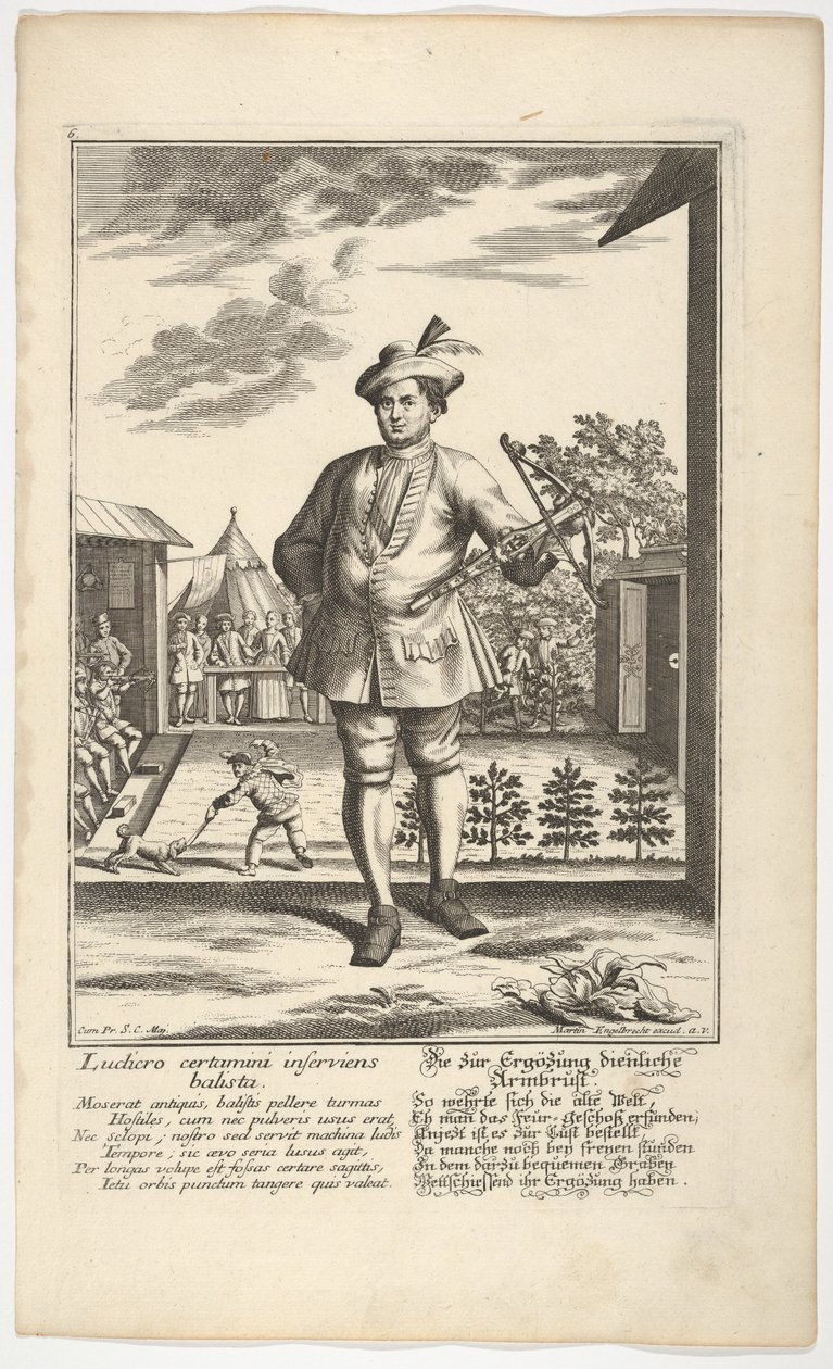 Mann som holder en armbrøst. av Martin Engelbrecht
