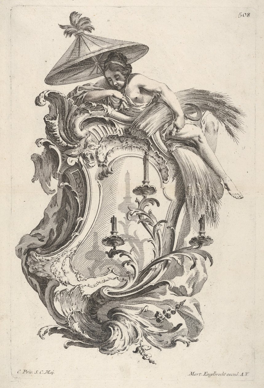 Sconce Representing Summer, fra Sconce Representing the 4 Years, ca. 1730-56. av Martin Engelbrecht