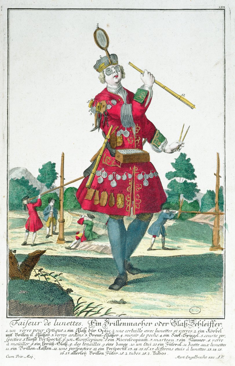 Brillemakeren, Augsburg 1735 av Martin Engelbrecht