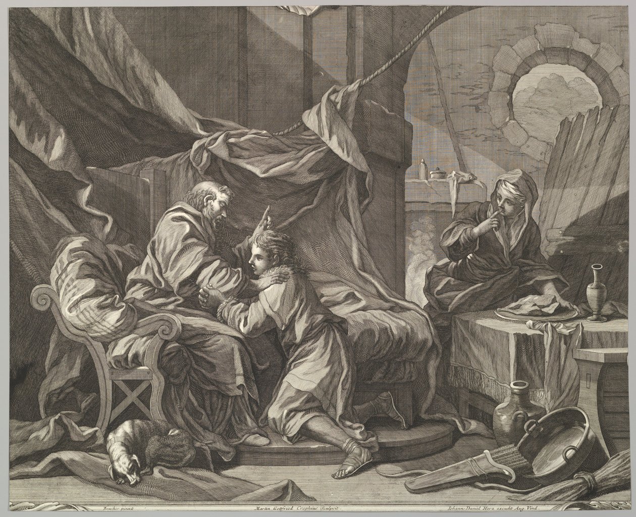 Isaac Blessing Jacob, 1700-tallet. av Martin Gottfried Crophius