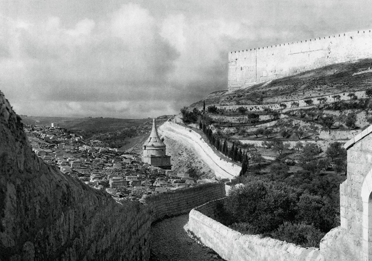 Jødiske gravsteder nær Jerusalems mur, 1937 av Martin Hurlimann