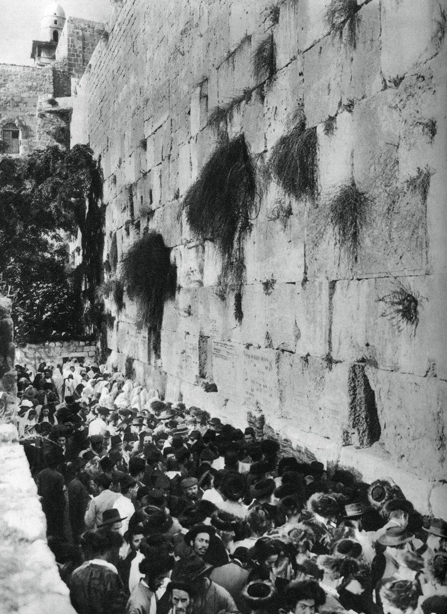 Vestmuren på Tempelhøyden, Jerusalem, 1937 av Martin Hurlimann