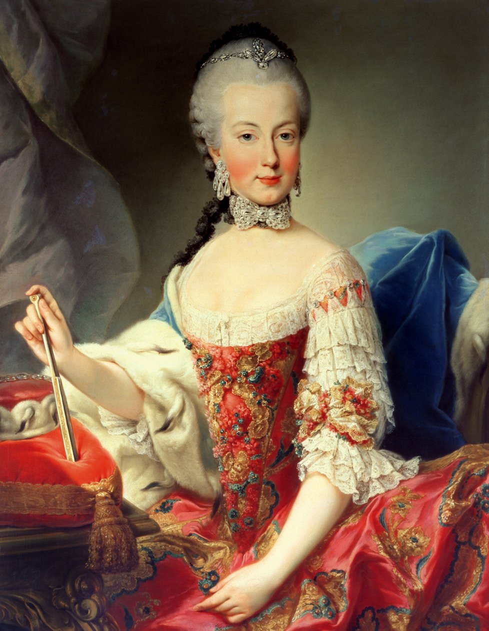 Erkehertuginne Maria Amalia Habsburg-Lothringen, (1746-1804), åttende barn til keiserinne Maria Theresia av Østerrike (1717-80) og keiser Frans I (1708-65) av Martin II Mytens or Meytens
