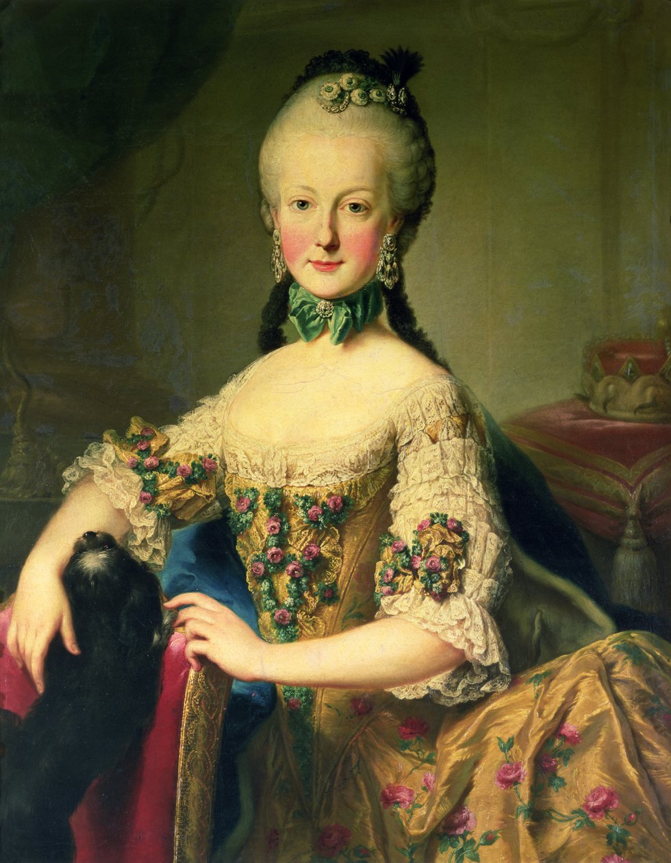 Erkehertuginne Maria Elisabeth Habsburg-Lothringen (1743-1808), sjette barn av keiserinne Maria Theresia av Østerrike (1717-80) og keiser Frans I (1708-65) av Martin II Mytens or Meytens