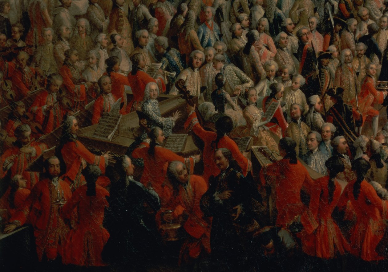 Hofbankett i det store forkammeret til Hofburg-palasset, Wien (detalj av 66716) av Martin II Mytens or Meytens