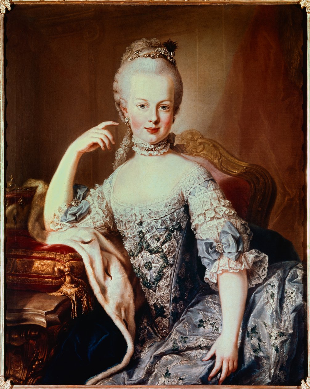 Portrett av Marie Antoinette (1755-1793) Future Queen of France Maleri av Martin van Meytens (1695-1770) Rundt 1767. Vienne, Chateau de Schoenbrun (Schonnbrun) av Martin II Mytens or Meytens