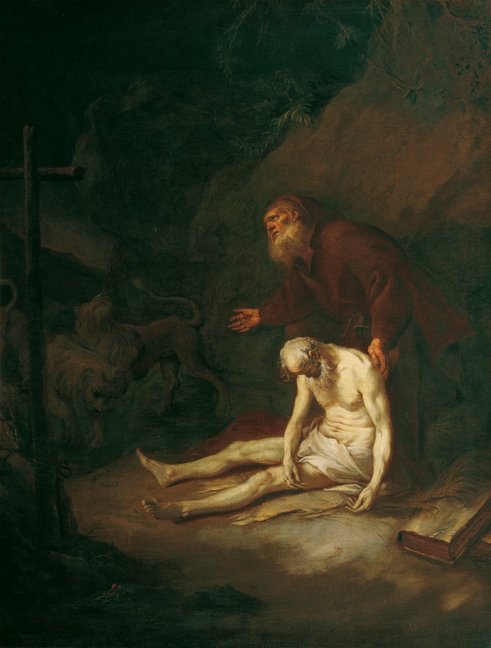 De hellige eremittene Antony og Paul av Martin Johann Schmidt
