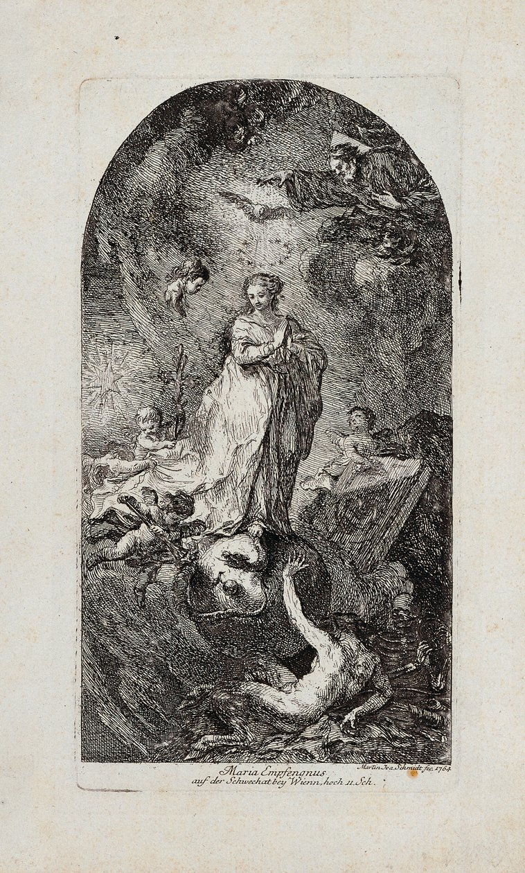 Mary unnfangelse av Martin Johann Schmidt