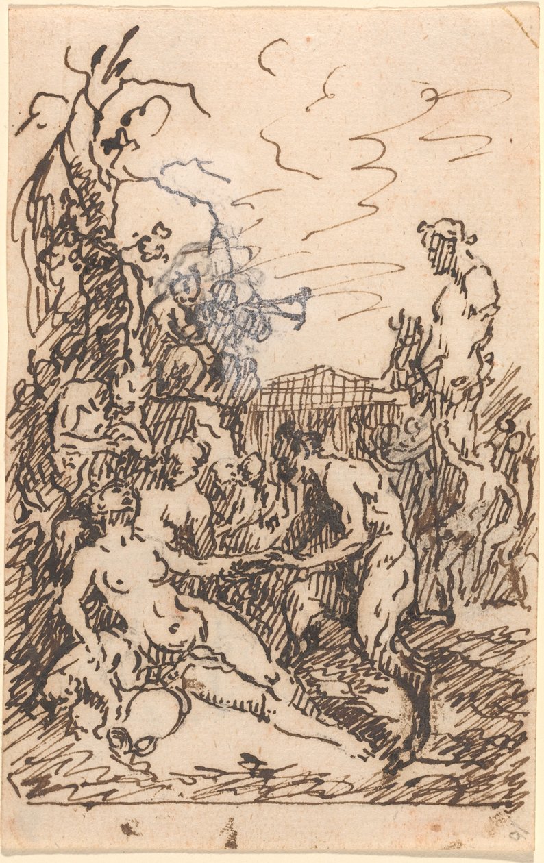 Satyrer og nymfer av Martin Johann Schmidt