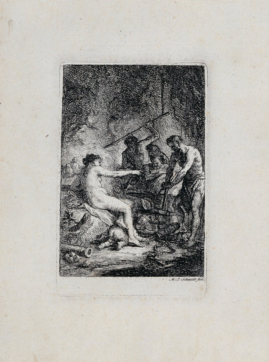 Venus i Vulcans smia av Martin Johann Schmidt