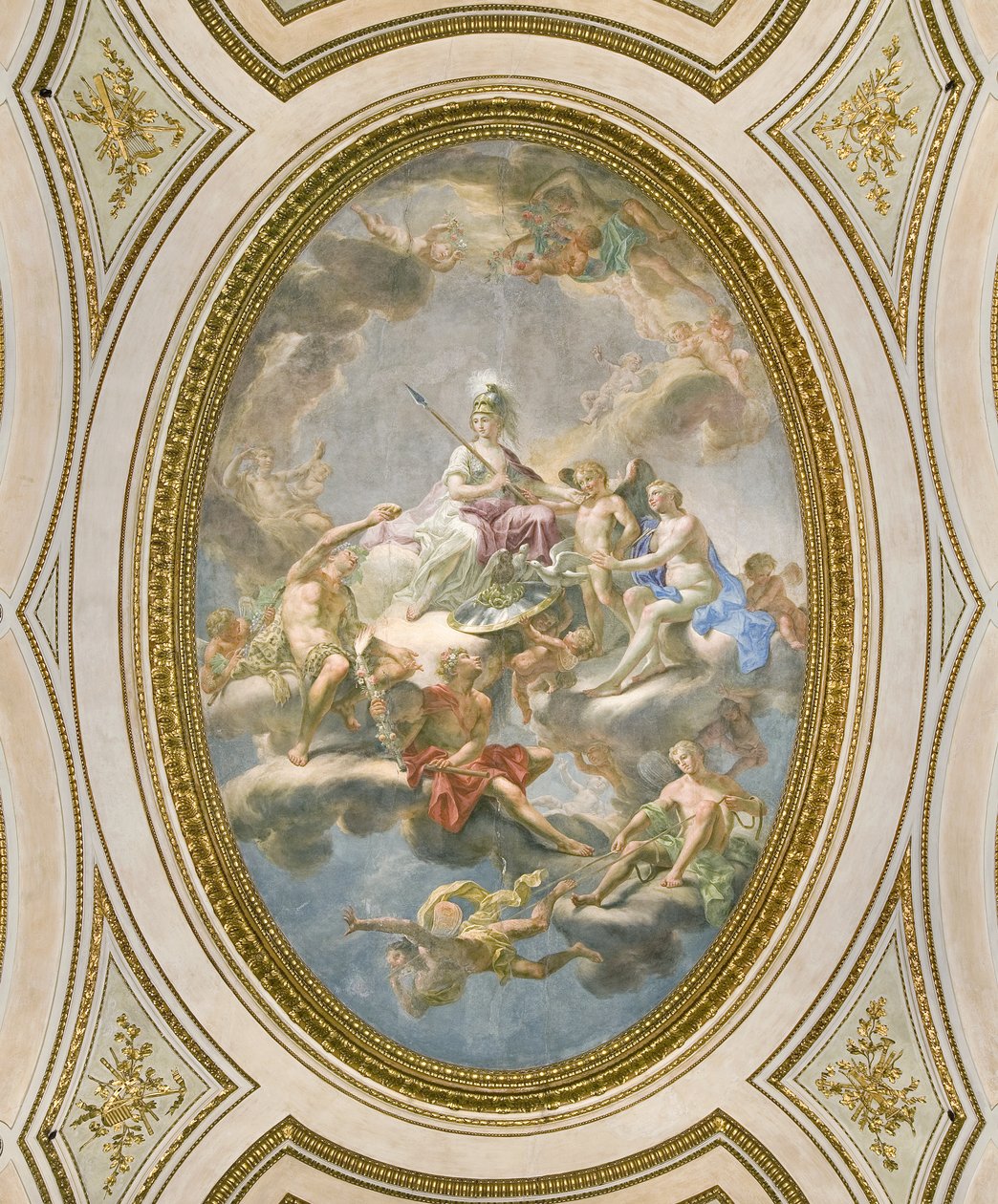 La Sapienza, taket på Salone d Onore eller Sala Napoleonica, 1777 av Martin Knoller